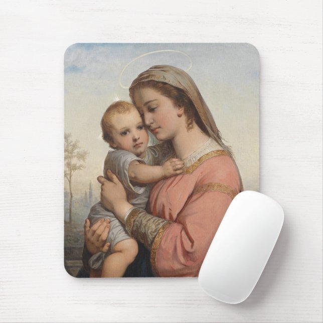 Mousepad Madona e Menino (Com mouse)
