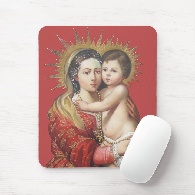 Mousepad Madona e Menino (Com mouse)