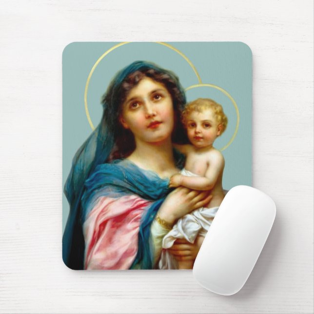 Mousepad Madona e Menino (Com mouse)