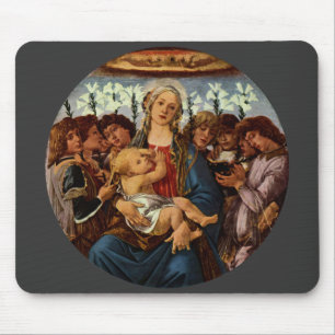Mousepad Madona e Menino com Oito Anjos por Botticelli