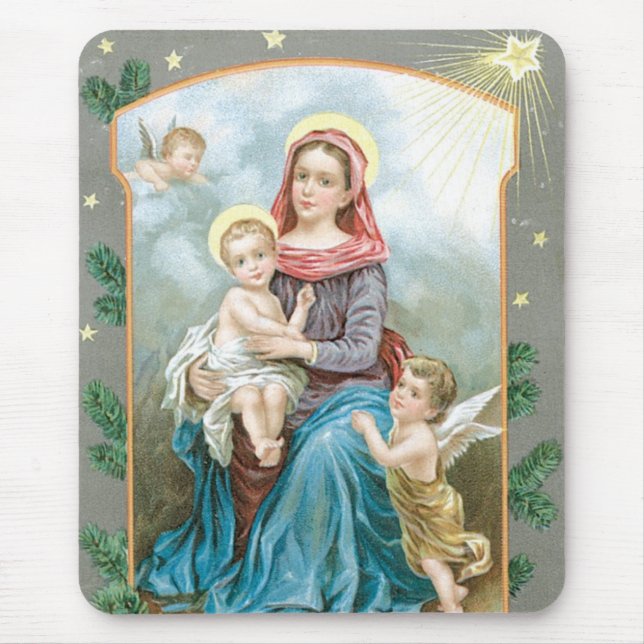 Mousepad Madonna com a Criança Cristo (Frente)