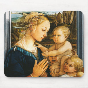Mousepad Madonna com criança e dois anjos, Filippo Lippi