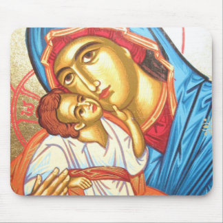 Mousepad Madonna com ouro religioso bizantino do ícone de
