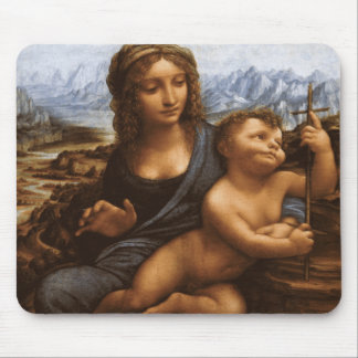 Mousepad Madonna do Yarnwinder por Leonardo da Vinci