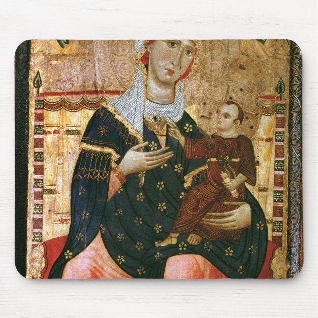 Mousepad Madonna e criança Enthroned, c.1260 (Frente)