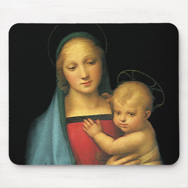 Mousepad Madonna e Criança, Madonna del Granduca por Raphae (Frente)