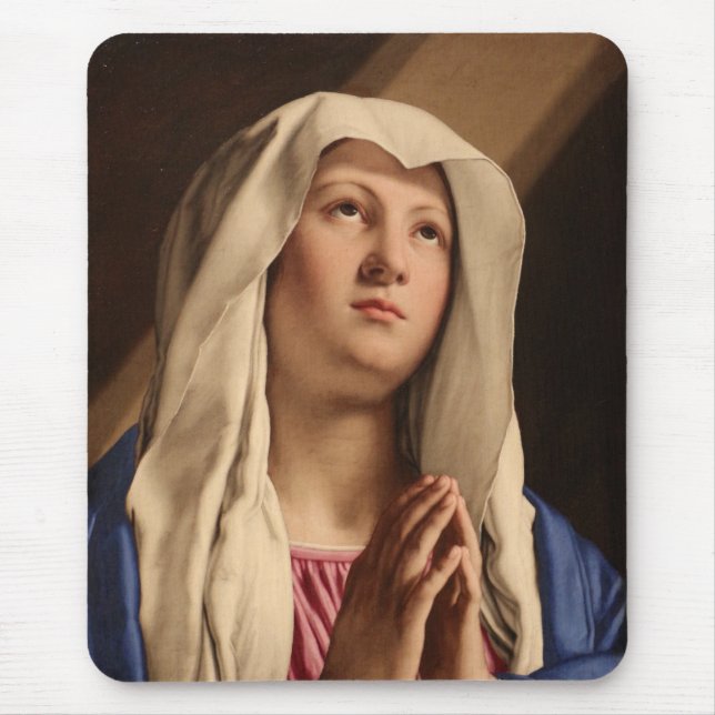 Mousepad Madonna Praying (Virgem Maria) (Arte Cristã) (Frente)