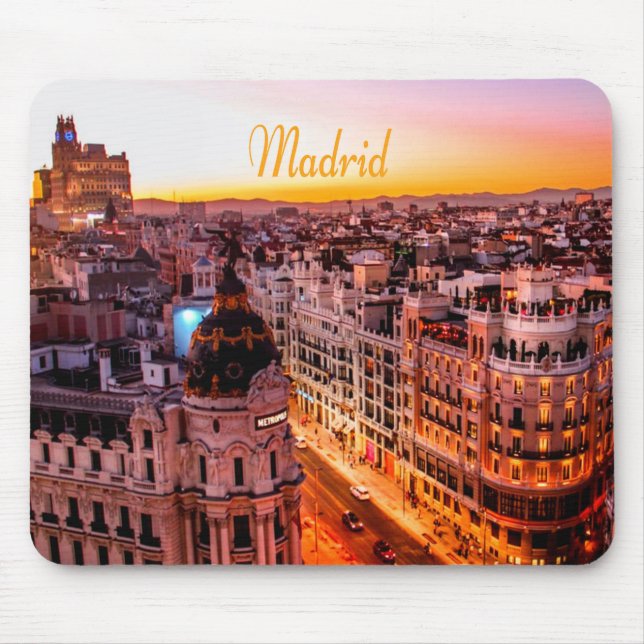 Mousepad Madrid Espanha Capitol City Skyline (Frente)