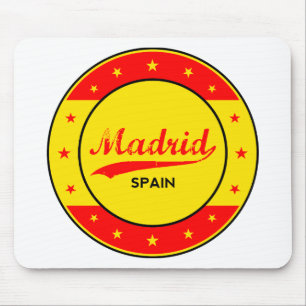 Mousepad Madrid, Espanha, círculo, vermelho