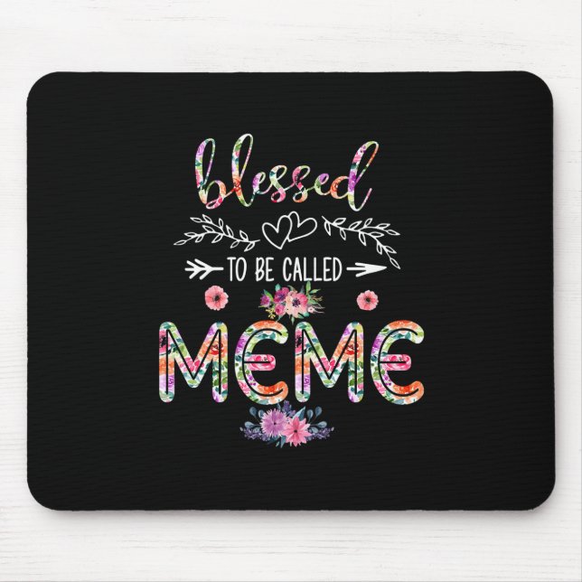 Mousepad Mãe Abençoada Por Ser Chamada Mãe E Flor Memorial (Frente)