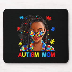 Mousepad Mãe Afro-Americana Negra Autismo Afro Conscientiza