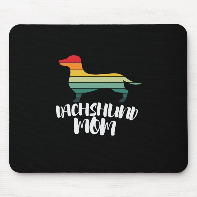 Mousepad Mãe Art Vintage Dachshund Mãe (Frente)