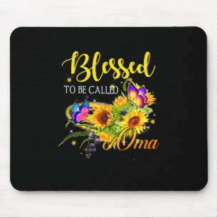 Mousepad Mãe Arte Abençoada A Ser Chamada Oma Sunflower