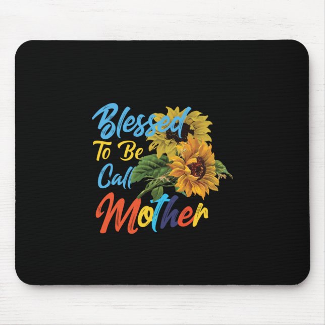 Mousepad Mãe Arte Abençoada Por Ser Chamada Mãe (Frente)