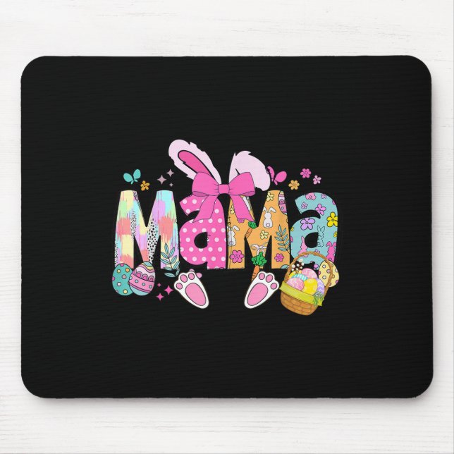 Mousepad Mãe Coquette Arco Cony Páscoa Engraçado Mamãe Mãe  (Frente)