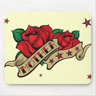 Mousepad Mãe cor-de-rosa do tatuagem