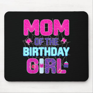 Mousepad Mãe Da Menina Do Aniversário Aranha Fofo Família B
