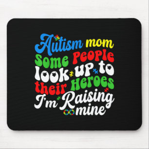 Mousepad Mãe de autismo criando meu herói retrô groovy queb