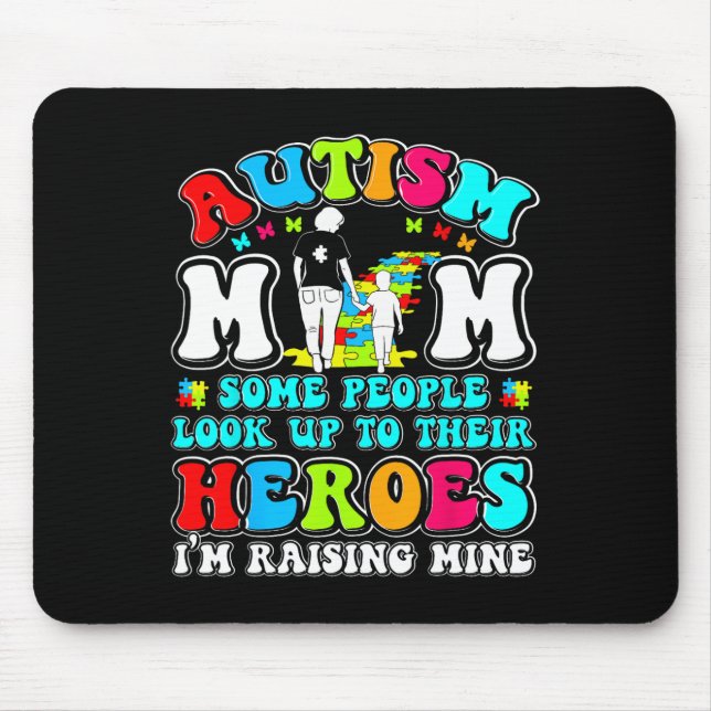 Mousepad Mãe de Autista Criando Herói Mãe e Filho Conscient (Frente)