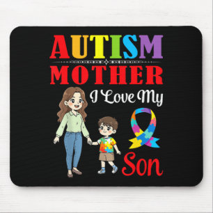 Mousepad Mãe de Autista Eu Amo Meu Filho Conscientização Ap