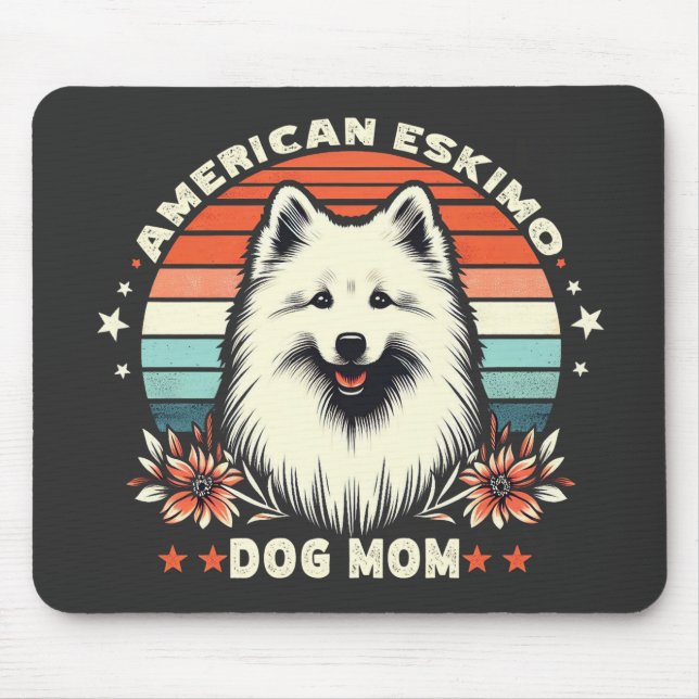 Mousepad Mãe de cão esquimó americano na serenidade venenos (Frente)