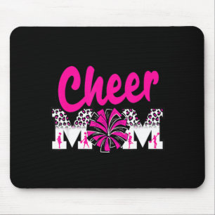 Mousepad Mãe de cheerleader rosa quente letras onça preta c