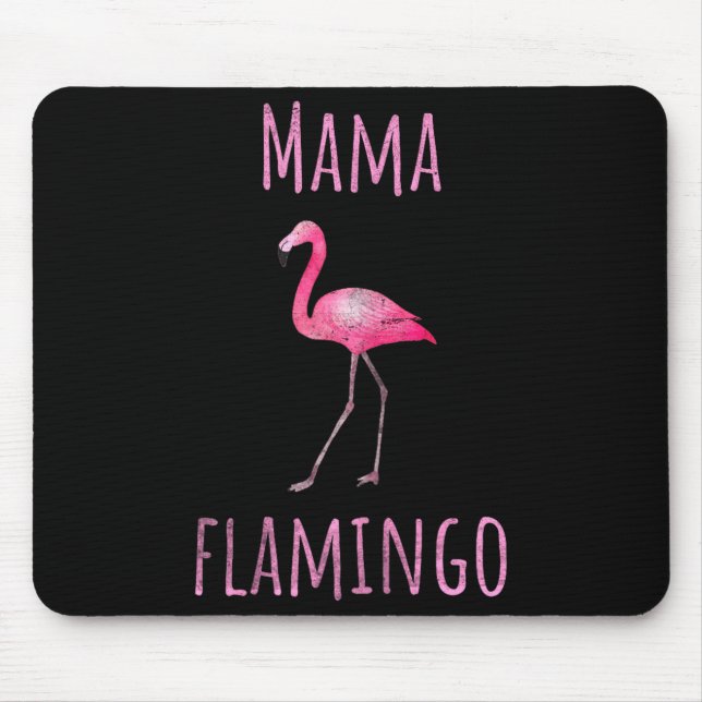 Mousepad Mãe de flamingo ave tropical verão animal zoológic (Frente)