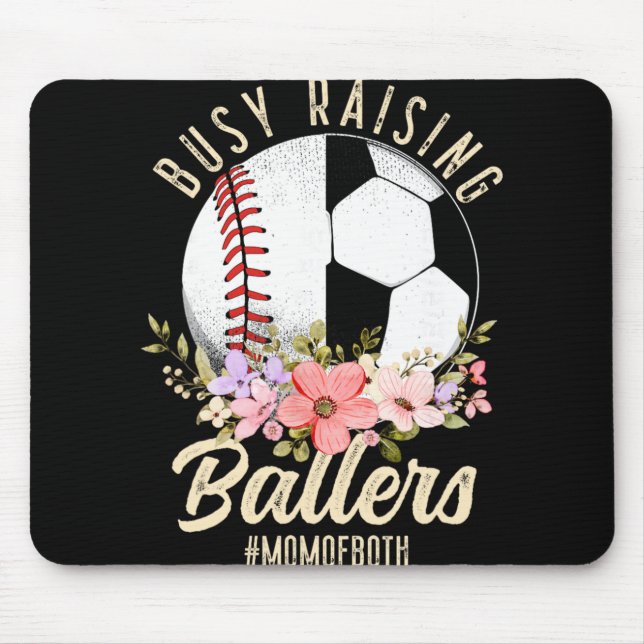 Mousepad Mãe de Futebol de Baseball de Ambos Ocupada Criand (Frente)