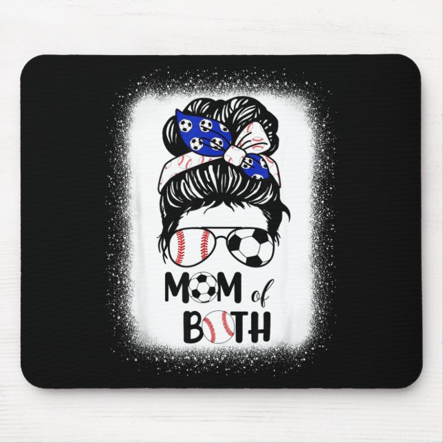 Mousepad Mãe de futebol desarrumada mãe de beisebol de amba (Frente)