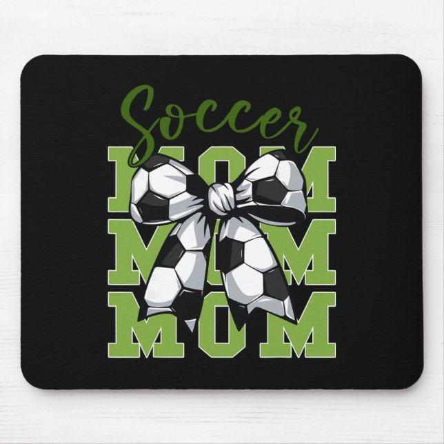 Mousepad Mãe de Futebol Juvenil Coquette Arco Irmã Fofa Cri (Frente)