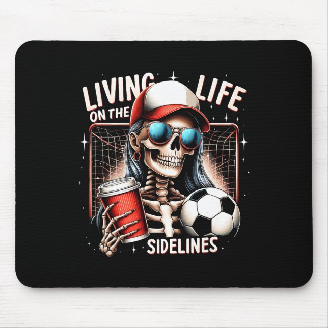Mousepad Mãe de Futebol Vida de Mãe nas Laterais Dia das Mã (Frente)