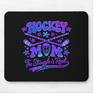 Mousepad Mãe de Hockey A Luta É Real Máscara de Goleiro Sti