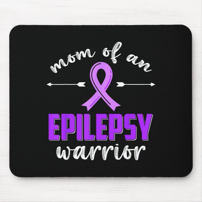 Mousepad Mãe de um guerreiro da epilepsia conscientização s (Frente)