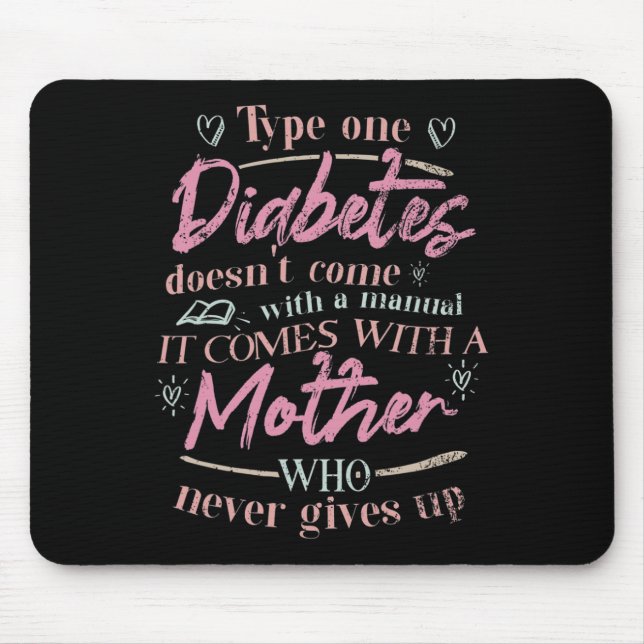 Mousepad Mãe De Uma Criança Com Diabetes T1d (Frente)