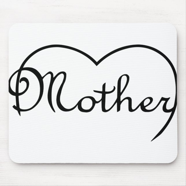 Mousepad Mãe design do coração (Frente)