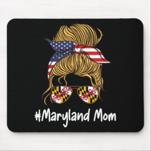 Mousepad Mãe Dia de as mães Patriótico Americano de Bandeir
