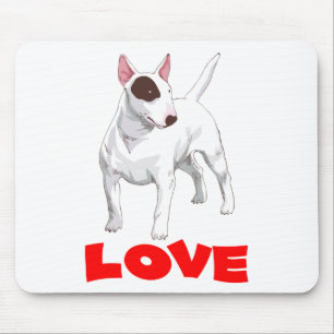 Mousepad Mãe do Bull Terrier Fofinho Amante de Cachorro Car