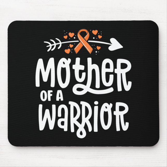 Mousepad Mãe do Guerreiro Mãe Cancer De Leucemia Da Família (Frente)