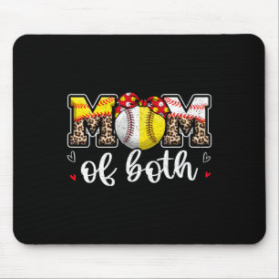 Mousepad Mãe Do Jogo De Leopardo Do Beisebol Mot