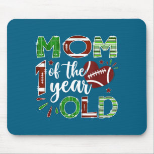 Mousepad Mãe Do Menino De 1 Ano De Futebol Primeiro Anivers