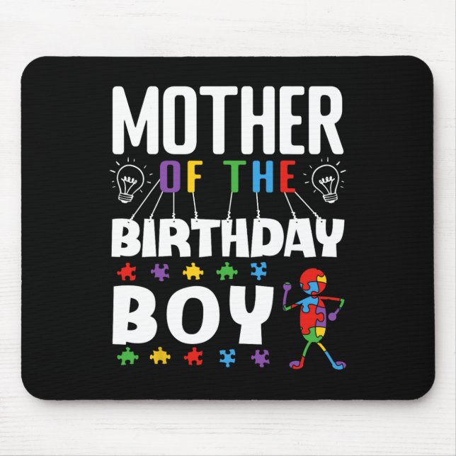 Mousepad Mãe do Quebra-cabeça de Consciência do Garoto Auti (Frente)