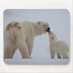 Mousepad Mãe do urso polar com Cub