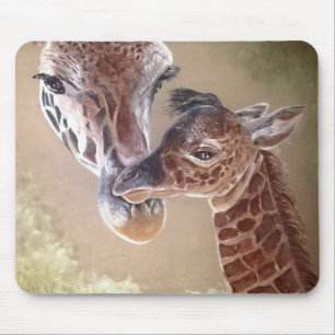 Mousepad Mãe e Baby Giraffe