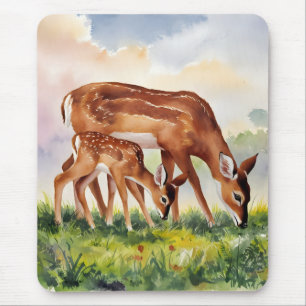 Mousepad Mãe e Bebê Veado Pintados