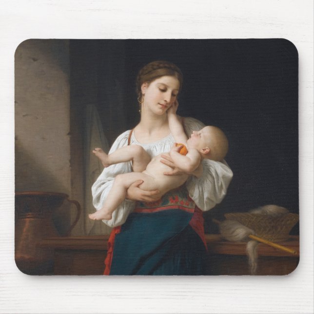 Mousepad Mãe e Criança (por Bouguereau) (Frente)