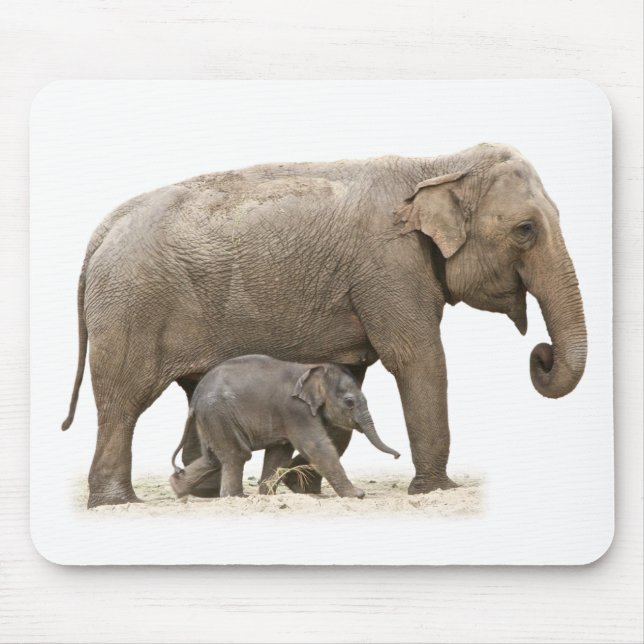 Mousepad Mãe e Elefante Bebê (Frente)