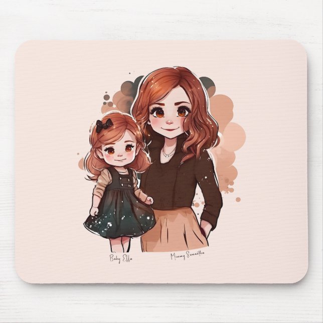 Mousepad Mãe e Filha Adoráveis (2) (Frente)