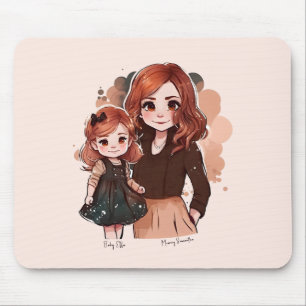 Mousepad Mãe e filha adoráveis personalizadas (4)
