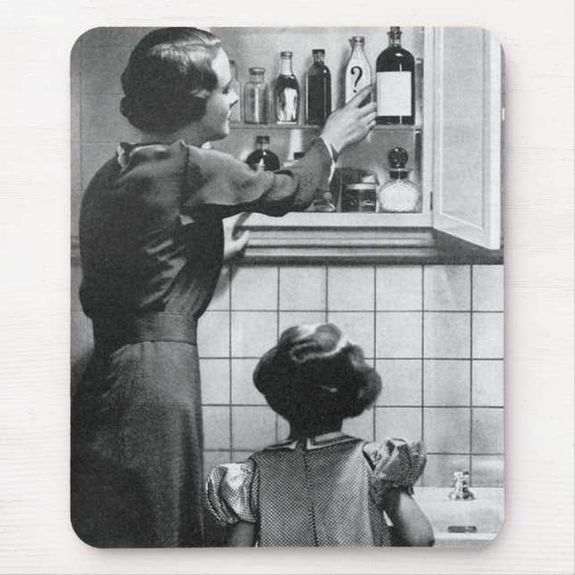 Mousepad Mãe e Filho Vintage (Frente)
