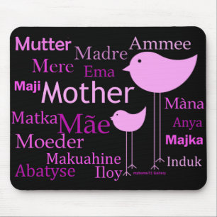 Mousepad Mãe em línguas diferentes